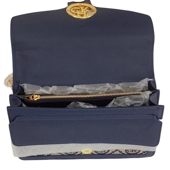 CHRIS BELLA NEW IN PACKAGE CROSSBODY SATCHEL BAG PURSE LEATHER EMBELLISHMENTS - Picture 7 of 8